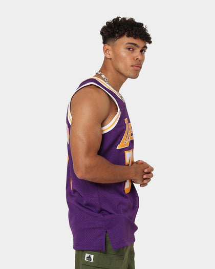 Mitchell & Ness Los Angeles Lakers Dennis Rodman #73 '98-'99 Road Swingman Jersey Purple