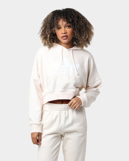 Adidas Women's Cropped Hoodie Wonder White