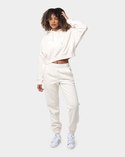 Adidas Women's Cropped Hoodie Wonder White