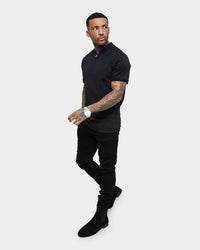 Saint Morta Loom Polo Shirt Black/Black