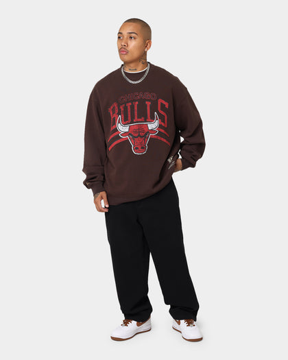 Mitchell & Ness Chicago Bulls Headline Crewneck Baroque Brown