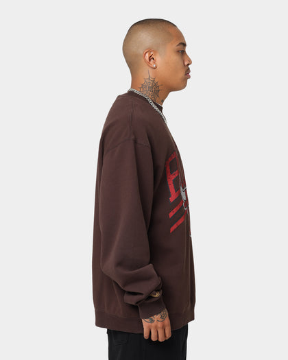 Mitchell & Ness Chicago Bulls Headline Crewneck Baroque Brown