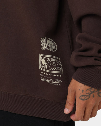 Mitchell & Ness Chicago Bulls Headline Crewneck Baroque Brown