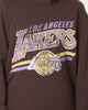 Mitchell & Ness Los Angeles Lakers Headline Crewneck Baroque Brown