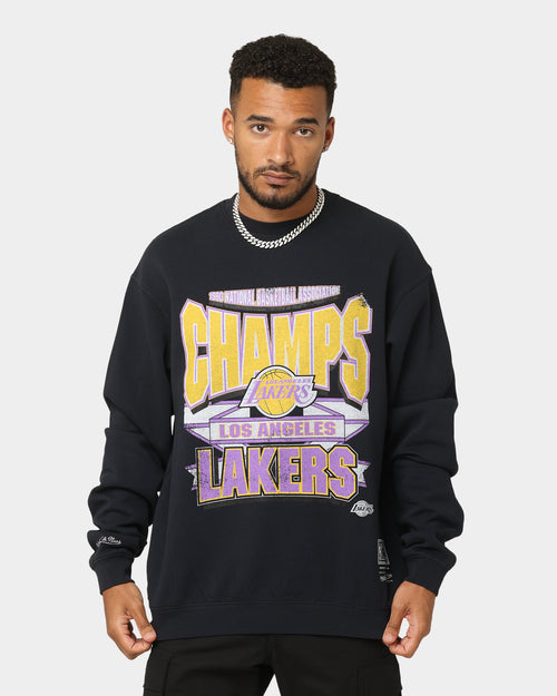 Mitchell & Ness Los Angeles Lakers Vintage Crewneck Faded Black