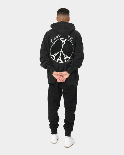 Carre Peace Button Up Hoodie Washed Black