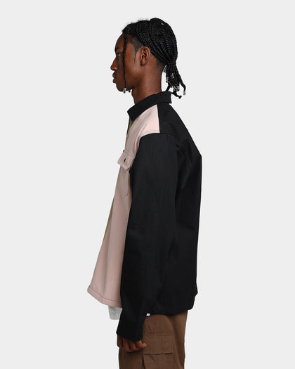 HUF Split Zip Work Shirt Black