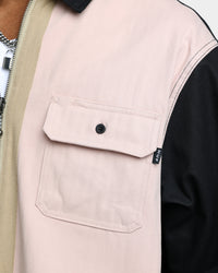 HUF Split Zip Work Shirt Black