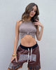 XXIII Women's Aliana Crop Singlet Burnt Sugar
