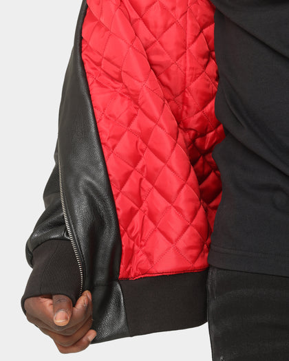 Last Kings Chain Faux Leather Jacket Black