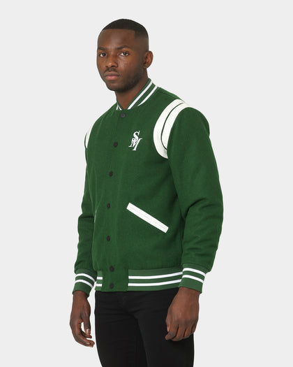 Saint Morta Alpha Varsity Jacket Green/White