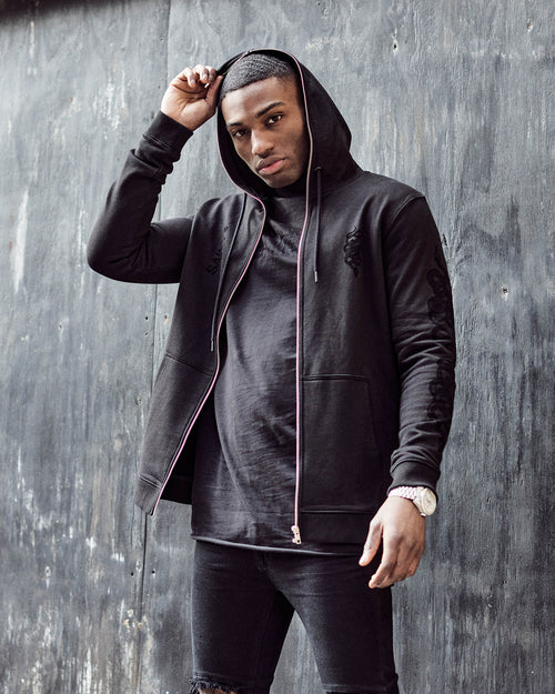 Saint Morta Death Adder Zip Hoodie Black/Black