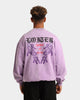 Loiter Born Of Pain Crewneck Purple Tie Dye