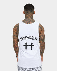 Saint Morta Day Of The Dead Singlet White/Black