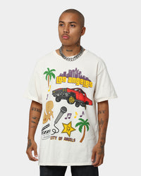 Goat Crew All Over Los Angeles Vintage T-Shirt Off White