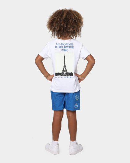 Lil Homme Kids' Worldwide T-Shirt Set White/Blue