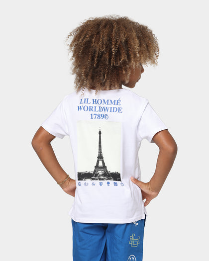 Lil Homme Kids' Worldwide T-Shirt Set White/Blue