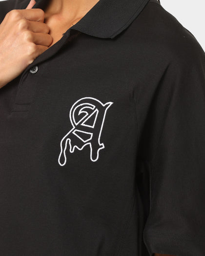 The Anti Order Military Oversized Polo Shirt Black/White