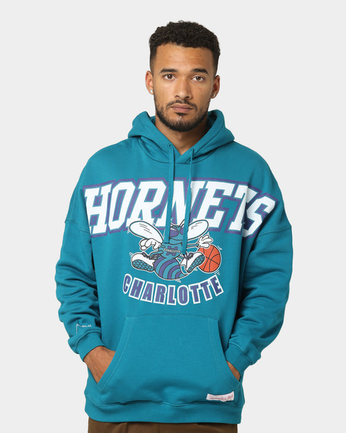 Mitchell & Ness Charlotte Hornets XL Arch Hood Faded Teal