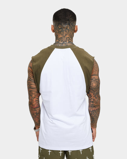 Saint Morta Numeraire Raglan Muscle T-Shirt Army Green