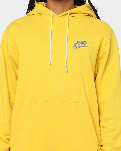 Nike Sportswear Revival Fleece Pull Over Hoodie Vivid Sulfur/White