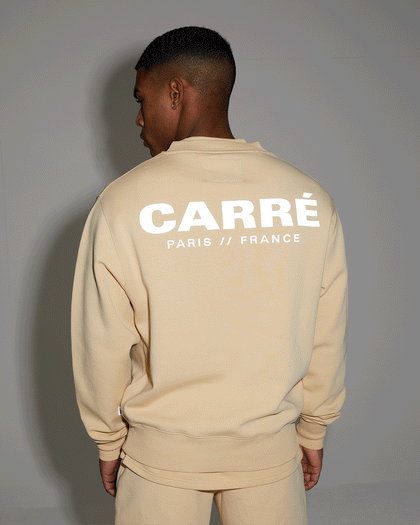 Carre Premium Motion Crewneck Cappuccino/Grey