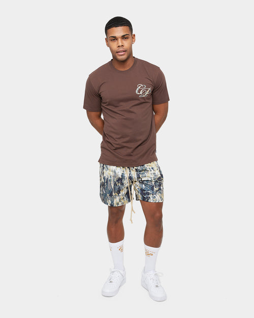 Carre Splatter Logo Classic T-Shirt Dark Brown