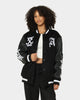 The Anti Order Dead Pixel Leather Varsity Jacket Black/White