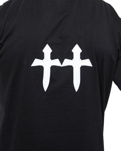 Saint Morta Jail Layered Long Sleeve T-Shirt Black/White