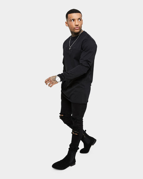 Saint Morta Jail Layered Long Sleeve T-Shirt Black/Black