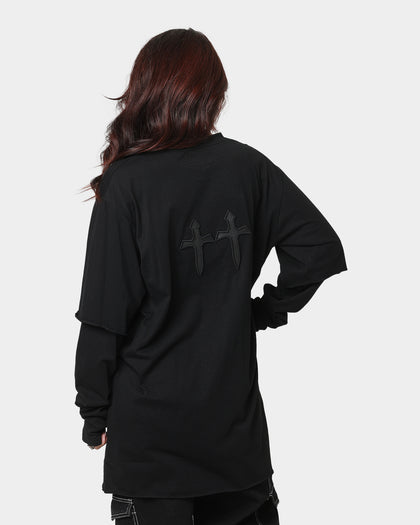 Saint Morta Jail Layered Long Sleeve T-Shirt Black/Black