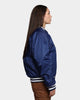 HUF Satin Baseball Jacket Navy