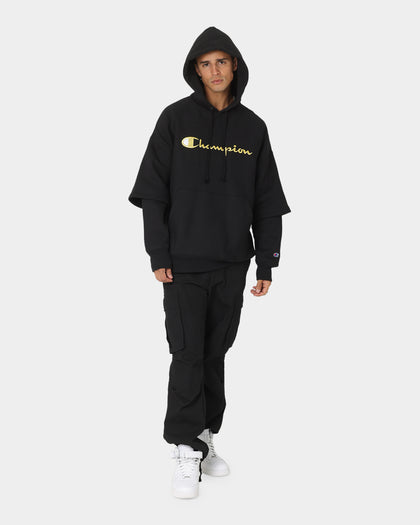 Champion Reverse Weave Double Layer Hoodie Black/Gold