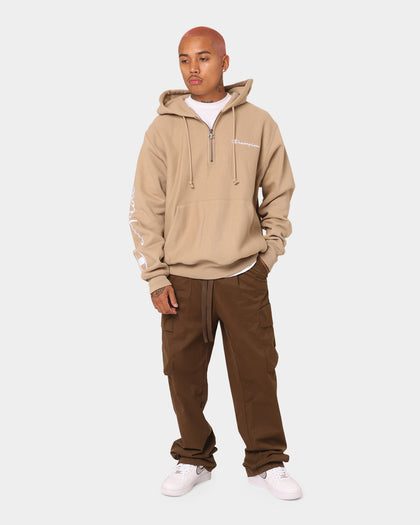 Champion Reverse Weave Quarter Zip Hoodie Country Walnut