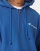 Champion Reverse Weave Quarter Zip Hoodie Living In Blue