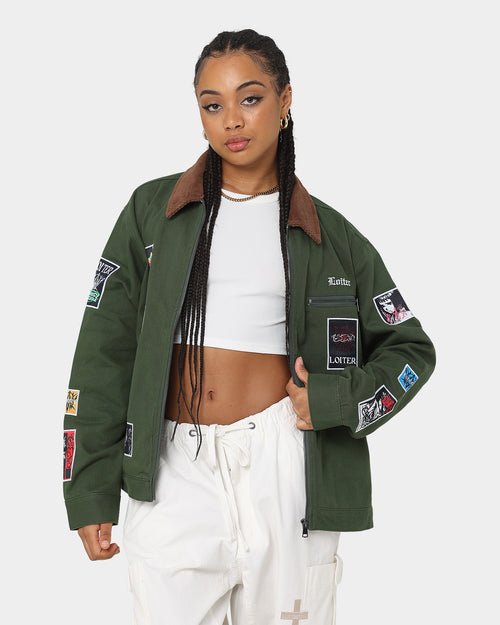 Loiter Patchwork Jacket Green