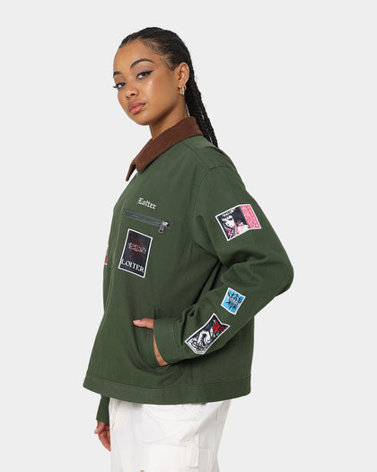 Loiter Patchwork Jacket Green