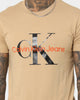 Calvin Klein Monogram Short Sleeve T-Shirt Tawny Sand/Black