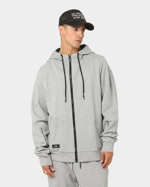 PYRA Zip Through Hoodie Grey Marle