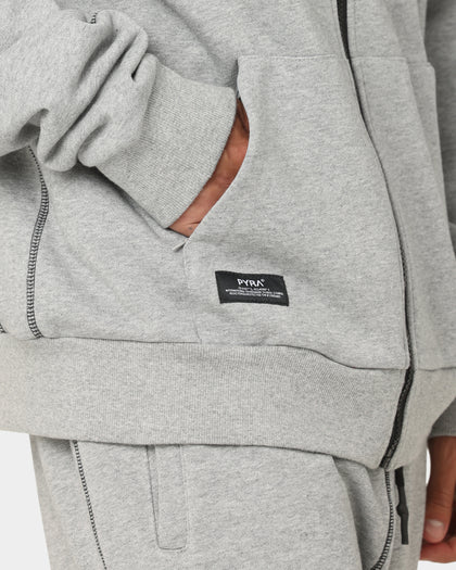 PYRA Zip Through Hoodie Grey Marle