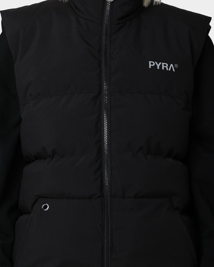 PYRA Sleeveless Puffa Vest Black