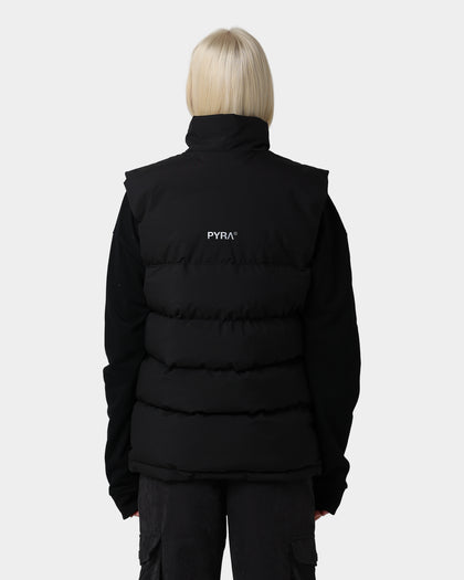 PYRA Sleeveless Puffa Vest Black