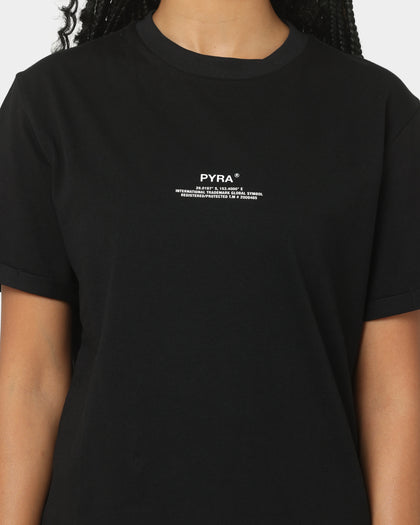 PYRA Women's Stacked Rolled T-Shirt Black