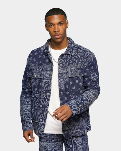 XXIII Cashel Paisley Denim Jacket Blue
