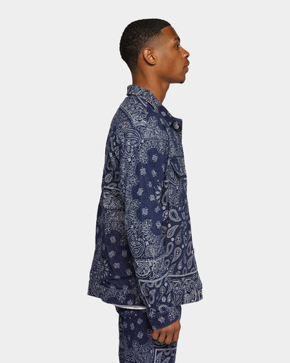 XXIII Cashel Paisley Denim Jacket Blue