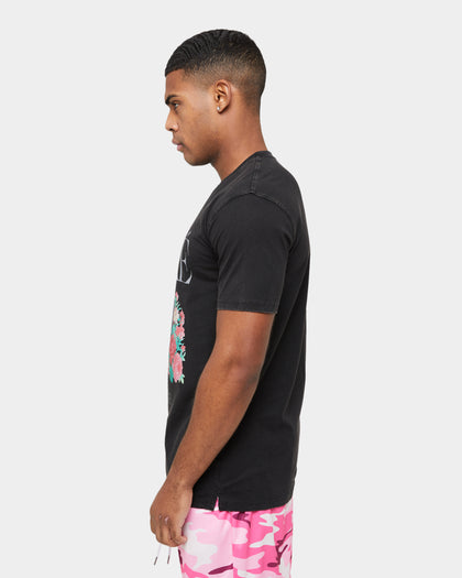 Carre Skull & Rose Vintage T-Shirt Washed Black