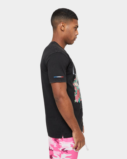 Carre Skull & Rose Vintage T-Shirt Washed Black