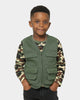 EN ES Kid's Mini Military Vest Khaki