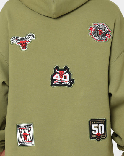 Mitchell & Ness Chicago Bulls Anniversary Hoodie Olive