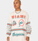 Mitchell & Ness Miami Dolphins 17-0 Long Sleeve T-Shirt White Marle